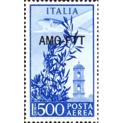 Democratic, overprint on single line