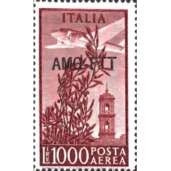 Democratic, overprint on single line