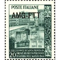 Reconstruction du pont à Santa Trinità à Florence