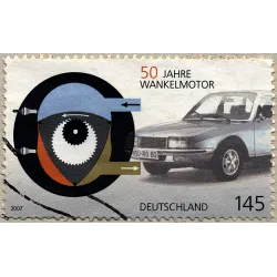 Timbres - Allemagne fédérale - 50e anniversaire du moteur rotatif Wankel